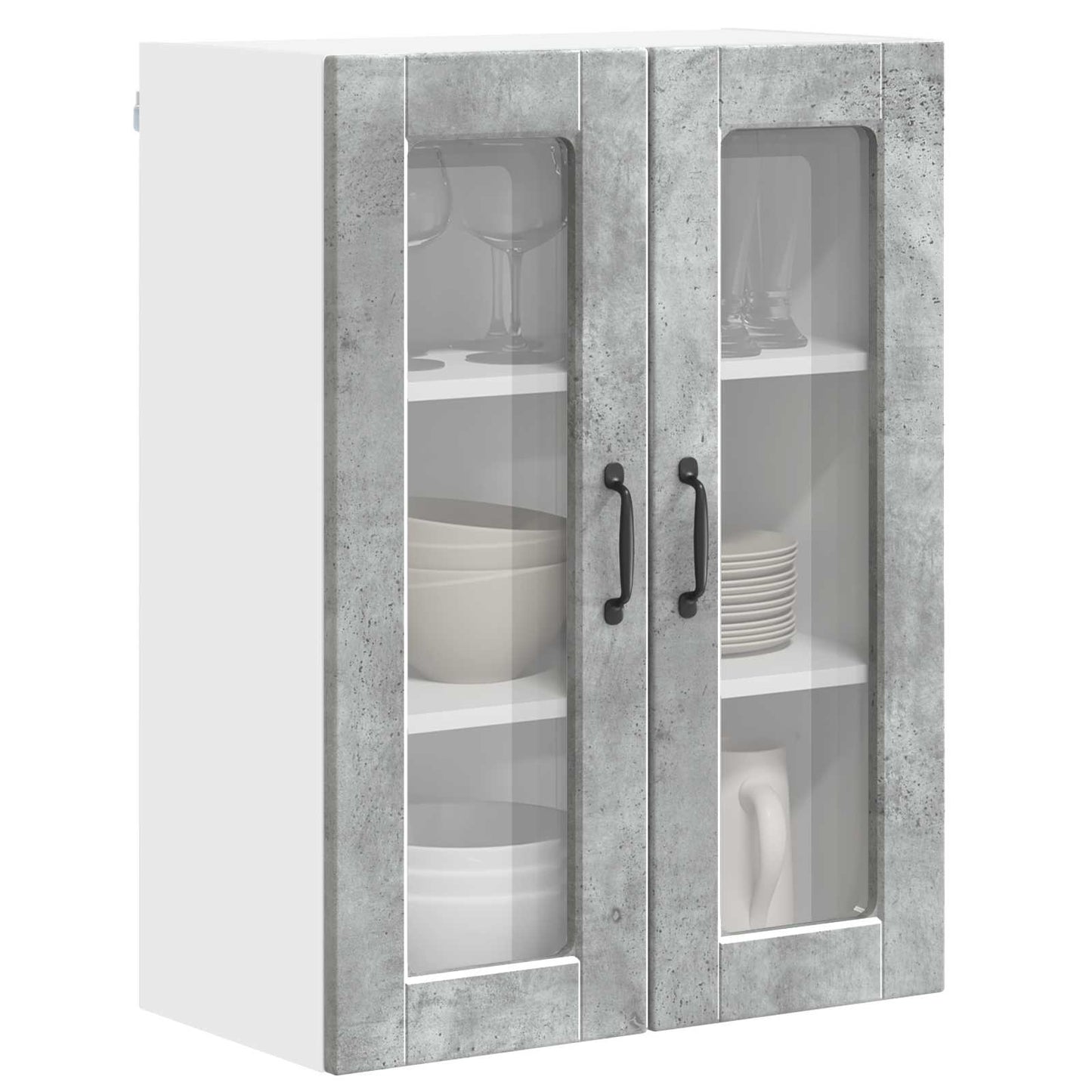 Mobile da cucina con lo scaffale Grigio cemento 60 x 31 x 80 cm