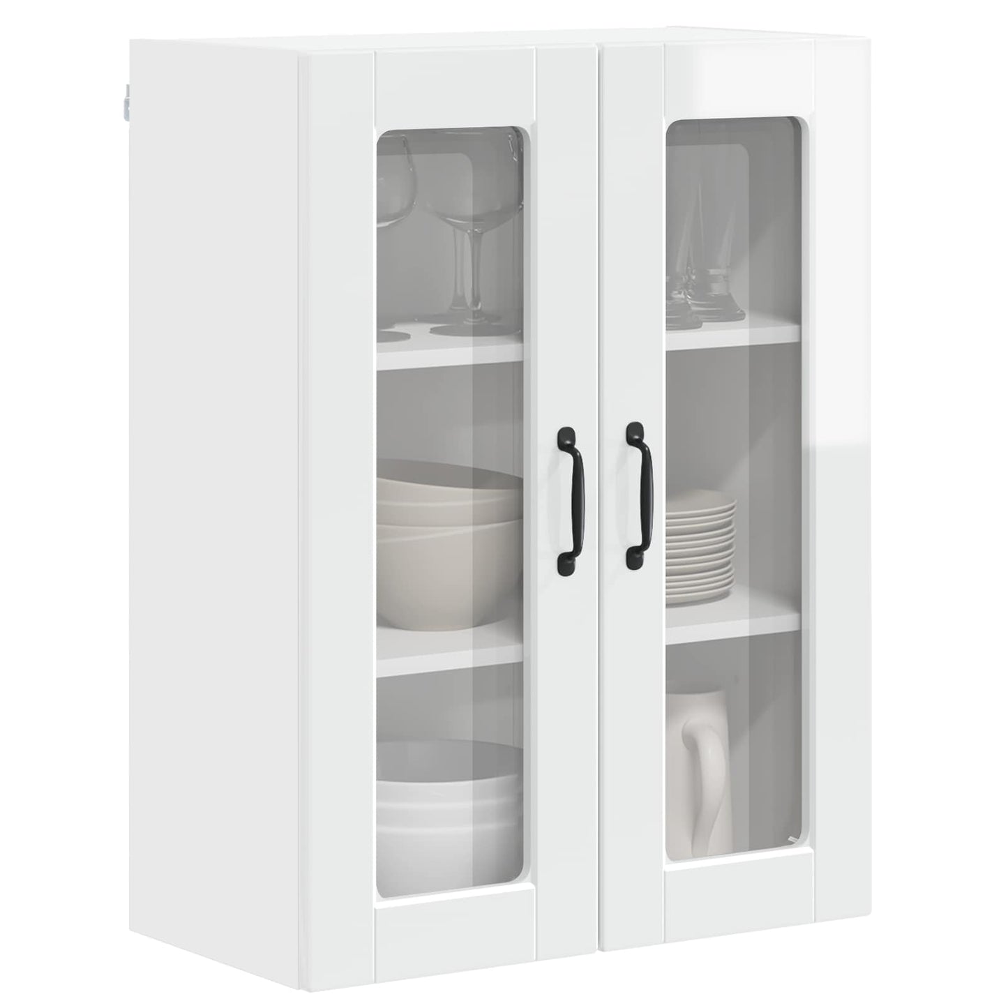 Mobile da cucina con lo scaffale Bianco Lucido 60 x 31 x 80 cm