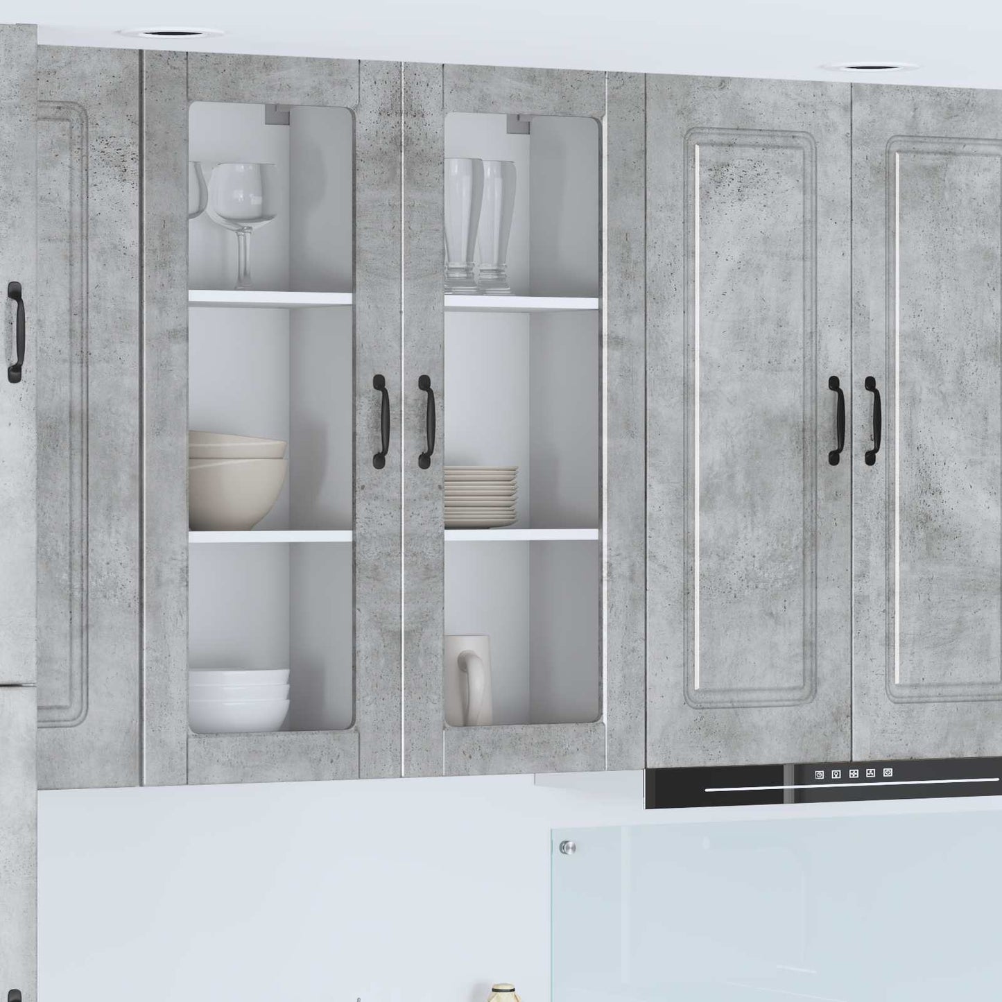 Mobile da cucina con porta Grigio cemento 40 x 31 x 100 cm