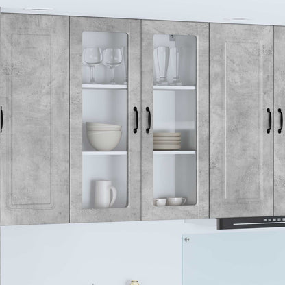 Mobile da cucina con porta Grigio cemento 80 x 31 x 100 cm