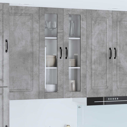 Mobile da cucina con porta Grigio cemento 60 x 31 x 100 cm