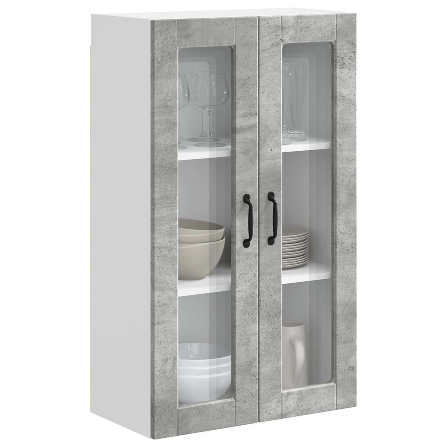 Mobile da cucina con porta Grigio cemento 60 x 31 x 100 cm
