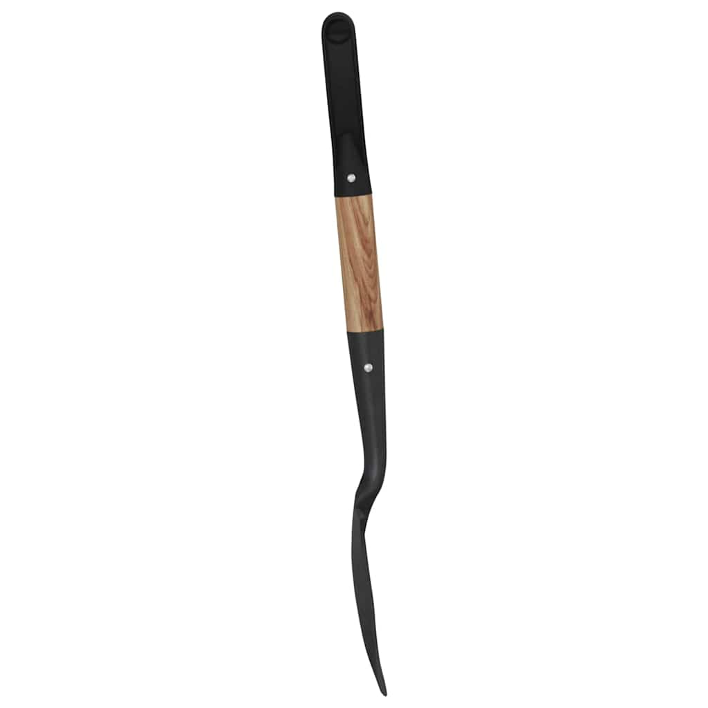Pala Nero 68,5 cm Acciaio Rivestito e Legno Massiccio