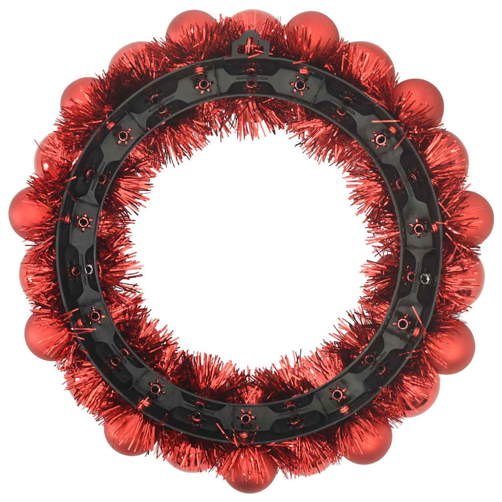 Corone di Palline di Natale 2 pcs Rosso 33 x 33 x 7 cm