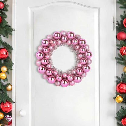 Corone di Palline di Natale 2 pcs Rosa 33 x 33 x 7 cm