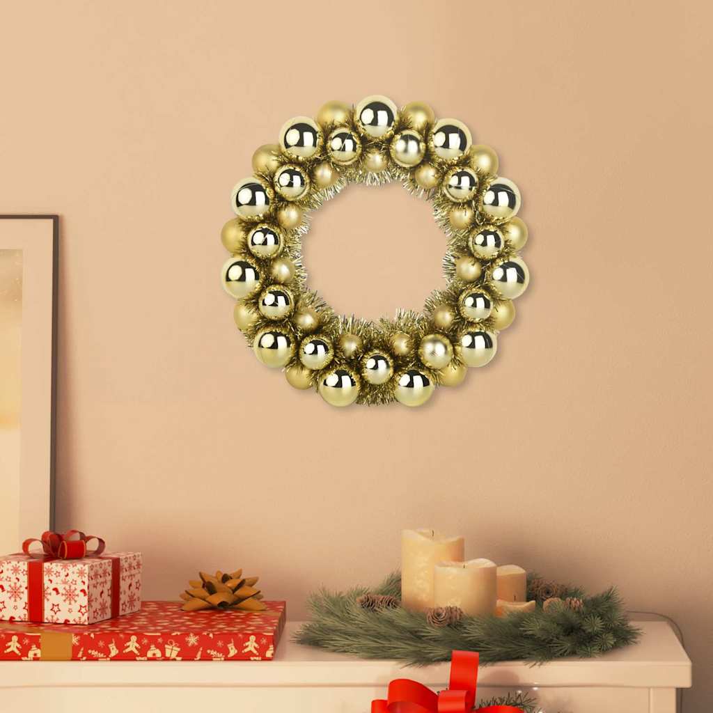 Corone di Palline di Natale 2 pcs Oro 33 x 33 x 7 cm