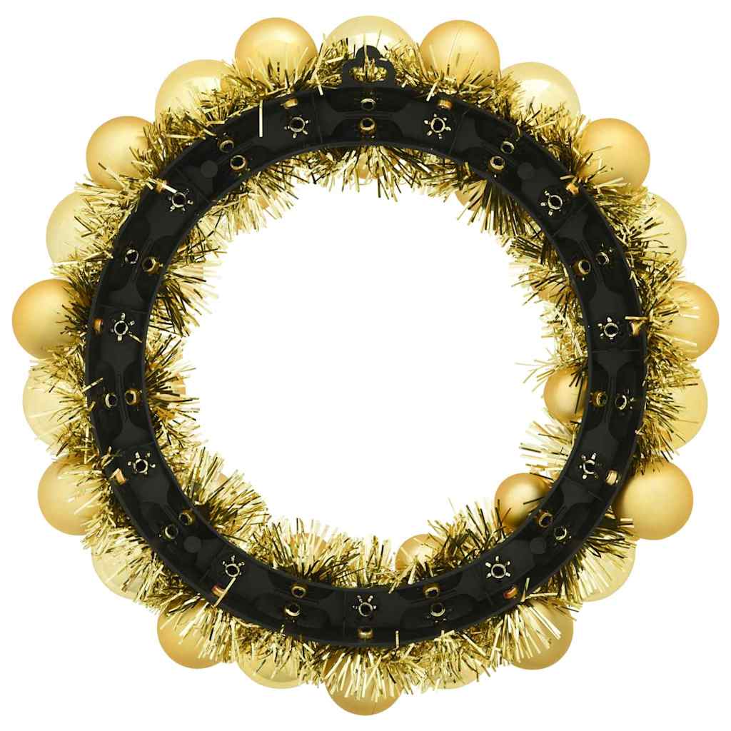 Corone di Palline di Natale 2 pcs Oro 33 x 33 x 7 cm
