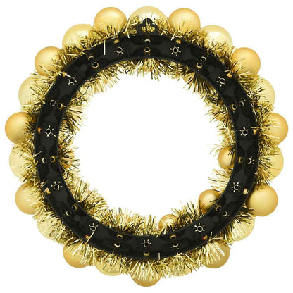 Corone di Palline di Natale 2 pcs Oro 33 x 33 x 7 cm