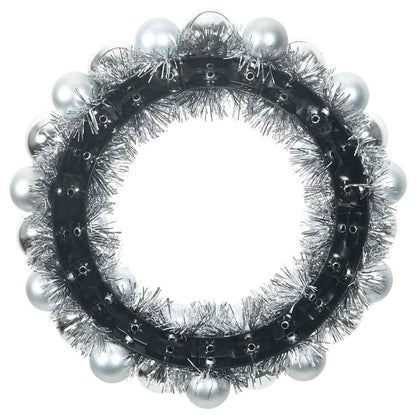 Corone di Palline di Natale 2 pcs Argento 33 x 33 x 7 cm