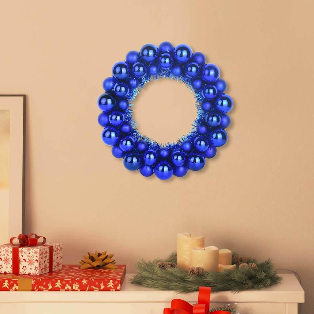 Corone di Palline di Natale 2 pcs Blu 33 x 33 x 7 cm