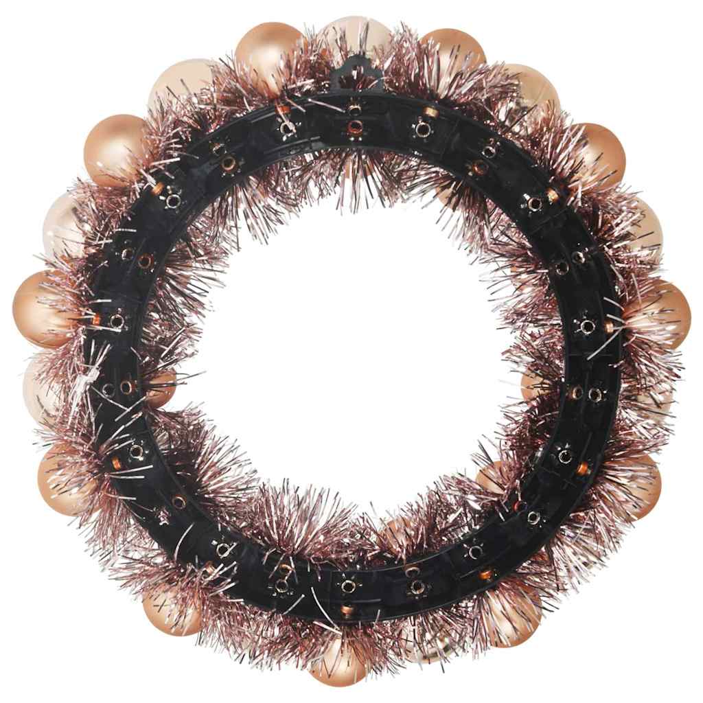 Corone di Palline di Natale 2 pcs Oro rosa 33 x 33 x 7 cm