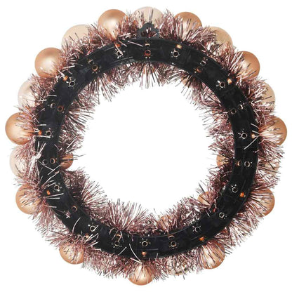 Corone di Palline di Natale 2 pcs Oro rosa 33 x 33 x 7 cm