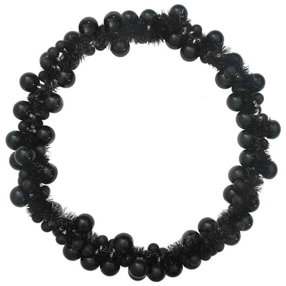 Ghirlanda di Palline di Natale Nero 186 cm Polistirolo