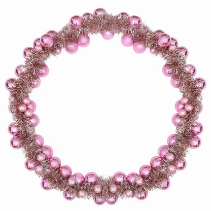 Ghirlanda di Palline di Natale Rosa 186 cm Polistirolo