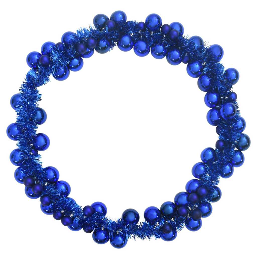 Ghirlanda di Palline di Natale Blu 186 cm Polistirolo