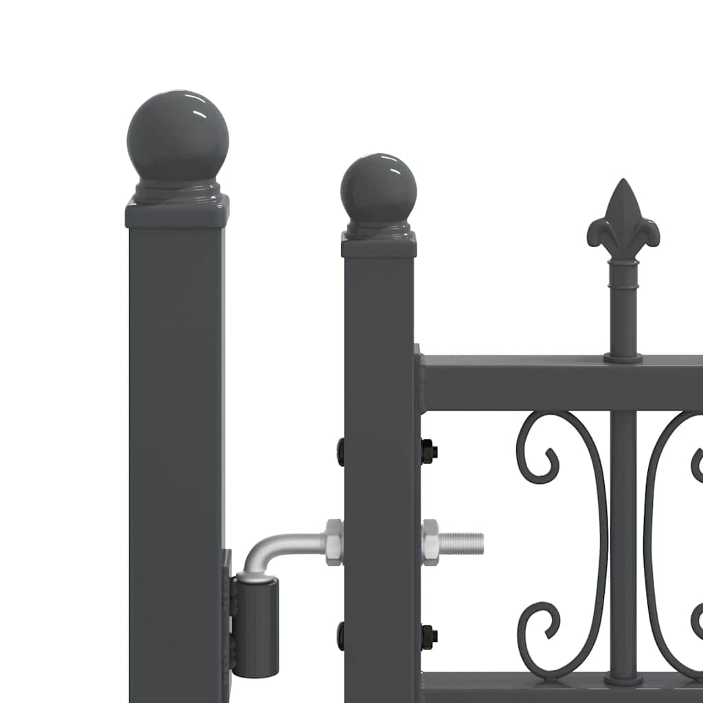 Cancello con Punta a Lancia Grigio 305 x 175 cm Acciaio