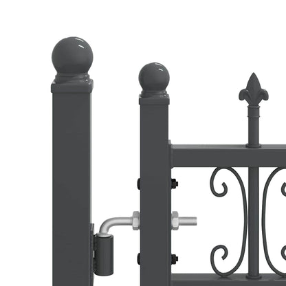 Cancello con Punta a Lancia Grigio 305 x 175 cm Acciaio