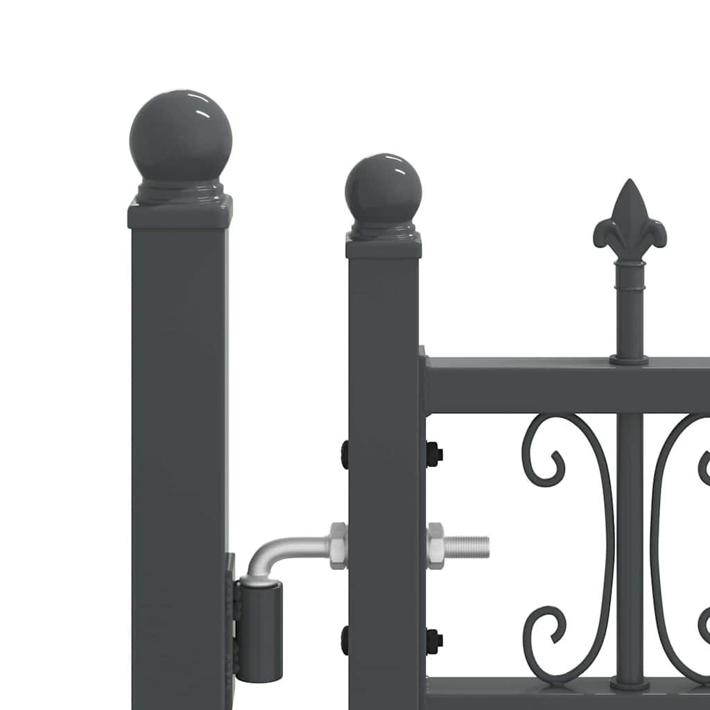 Cancello con Punta a Lancia Grigio 404 x 175 cm Acciaio