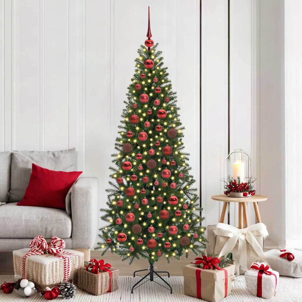 Set di Palle di Natale con 300 LED 120 pcs Rosso Plastica
