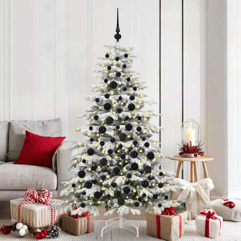 Set di Palle di Natale con 300 LED 120 pcs Nero Plastica