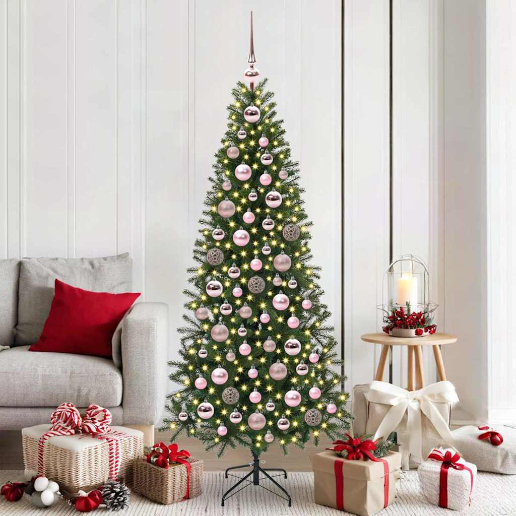 Set di Palle di Natale con 300 LED 120 pcs Rosa Plastica