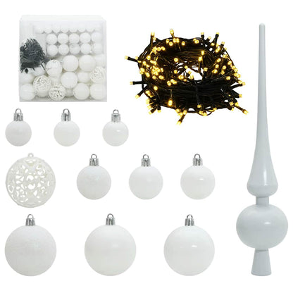 Set di Palle di Natale con 300 LED 120 pcs Bianco Plastica
