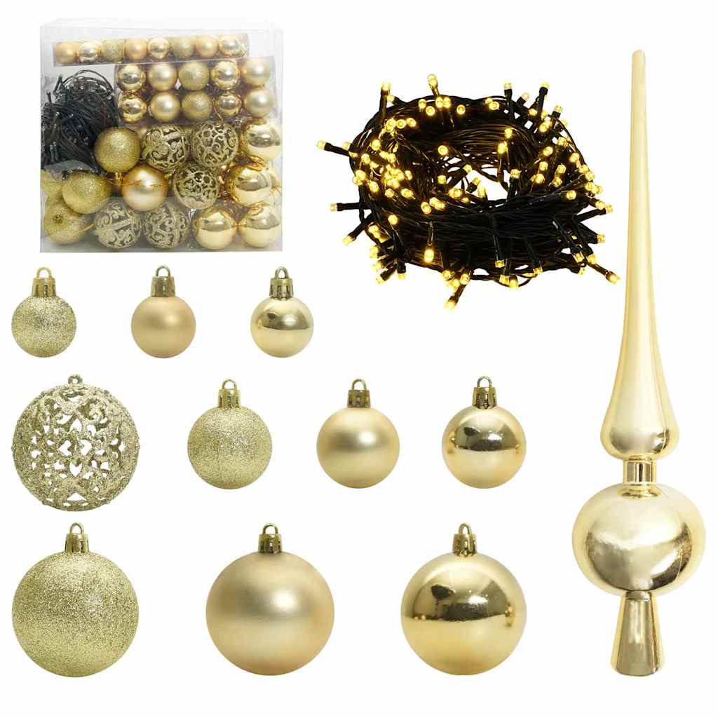 Set di Palle di Natale con 300 LED 120 pcs Oro Plastica