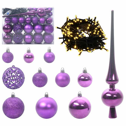 Set di Palle di Natale con 150 LED 61 pcs LillÃ  Plastica