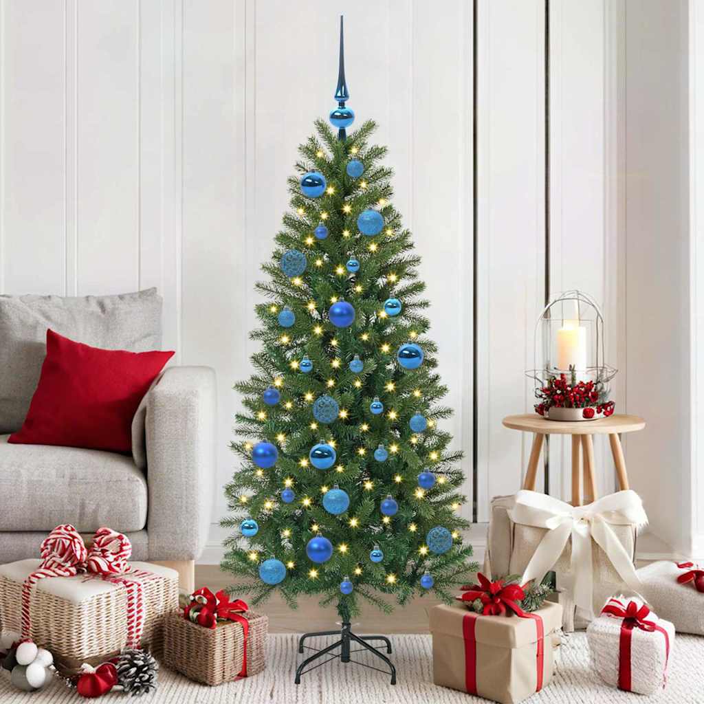 Set di Palle di Natale con 150 LED 61 pcs Blu Plastica