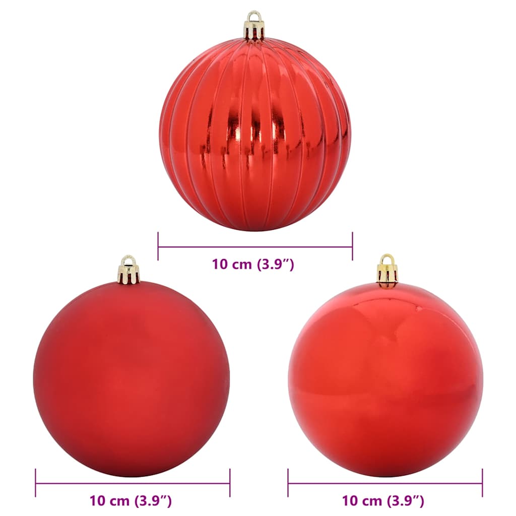 Set di Palline di Natale XL 15 pcs Rosso Plastica