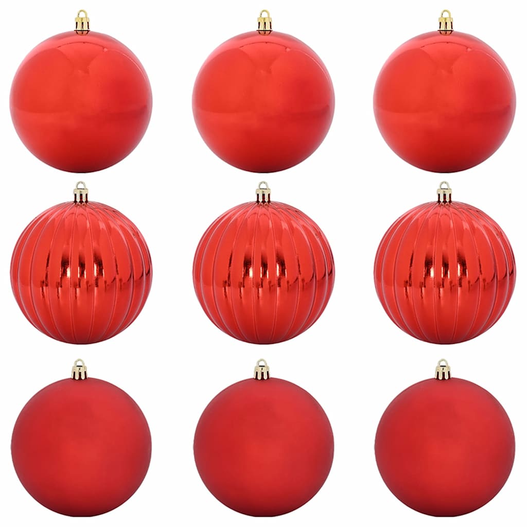 Set di palline di Natale XL 9 pcs Rosso Plastica