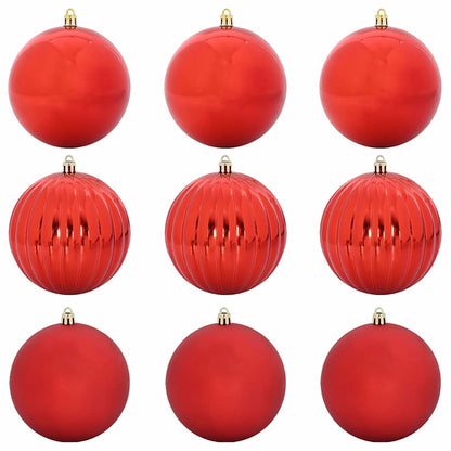 Set di palline di Natale XL 9 pcs Rosso Plastica