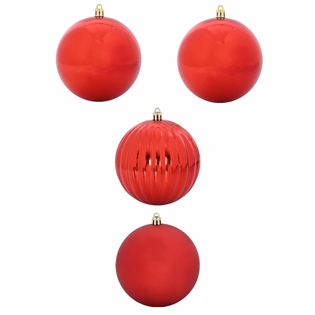 Set di palline di Natale XXL 4 pcs Rosso Plastica