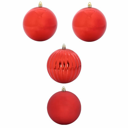 Set di palline di Natale XXL 4 pcs Rosso Plastica