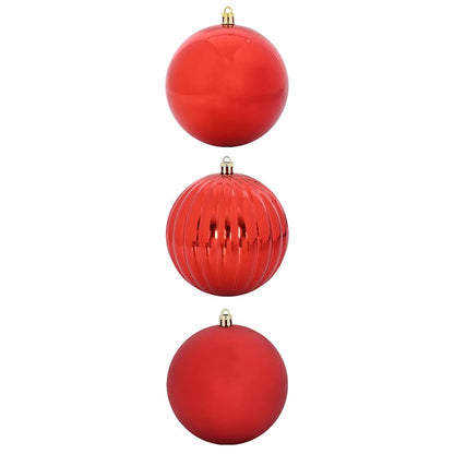 Set di palline di Natale XXL 3 pcs Rosso Plastica