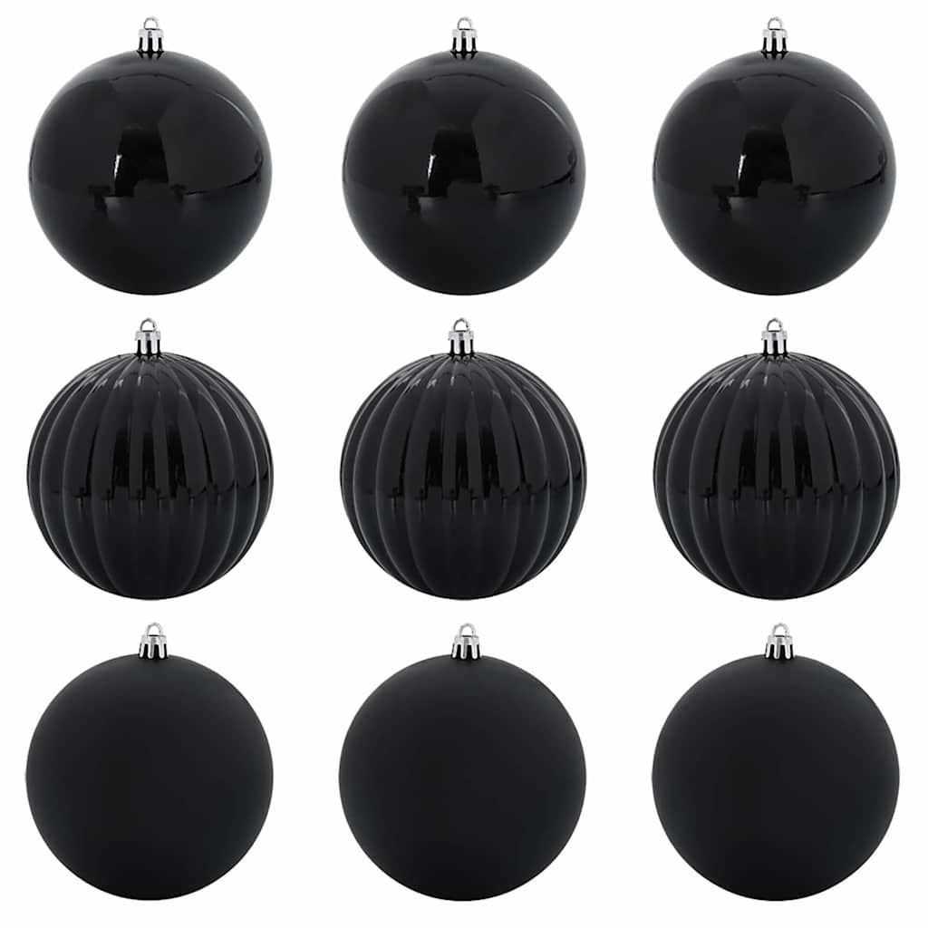 Set di Palline di Natale XL 9 pcs Nero Plastica