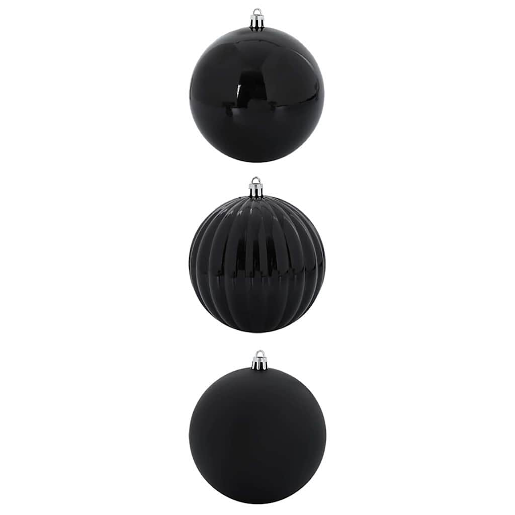 Set di Decorazioni Natalizie XXL 3 pcs Nero Plastica