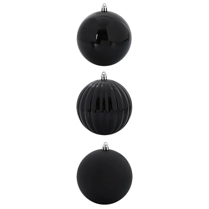 Set di Decorazioni Natalizie XXL 3 pcs Nero Plastica