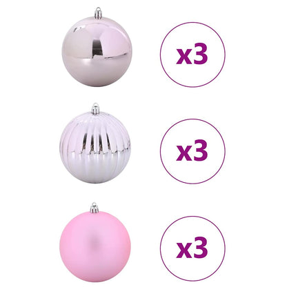 Set di palline di Natale XL 9 pcs Rosa Plastica