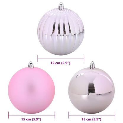 Set di palline di Natale XL 9 pcs Rosa Plastica