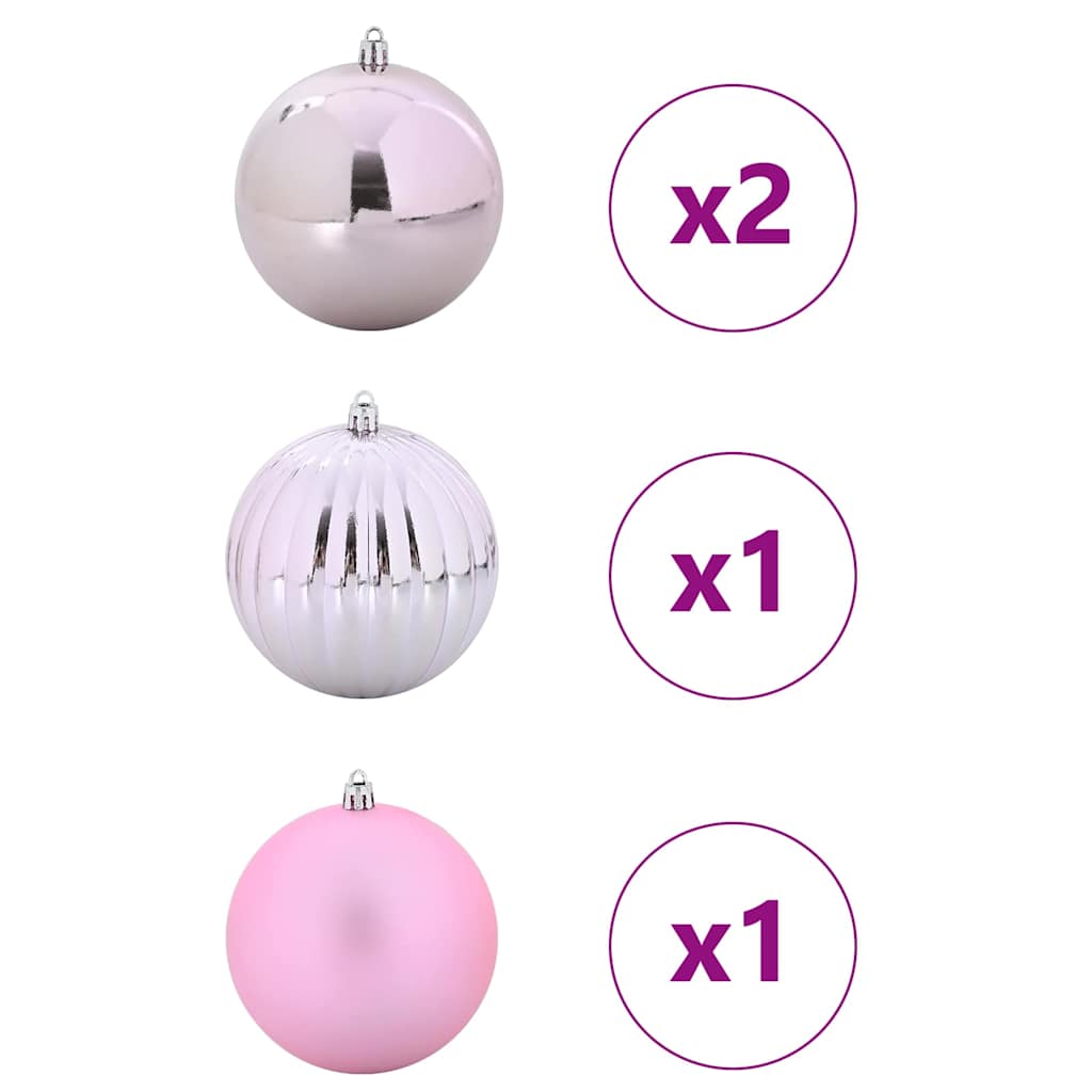 Set di palline di Natale XXL 4 pcs Rosa Plastica