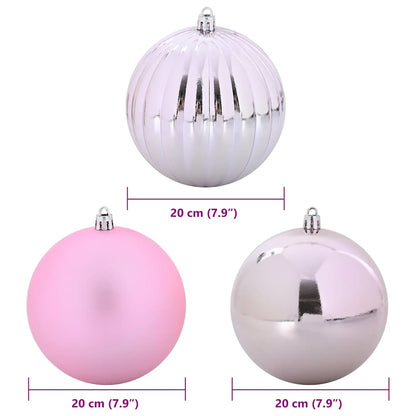 Set di palline di Natale XXL 4 pcs Rosa Plastica