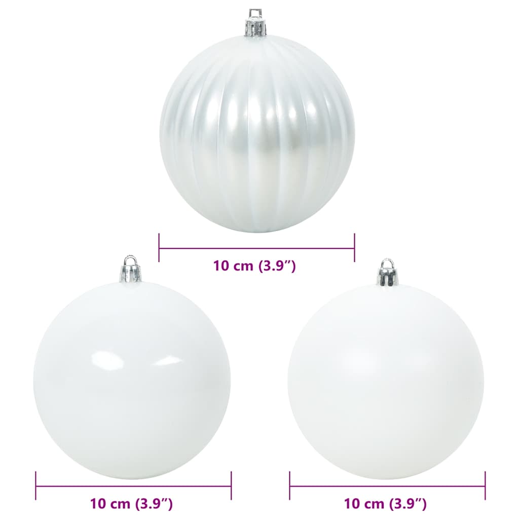 Set di palline di Natale XL 15 pcs Bianco Plastica