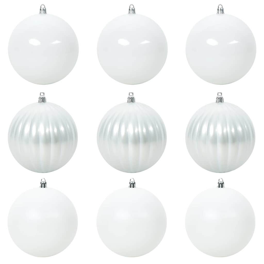 Set di palline di Natale XL 9 pcs Bianco Plastica