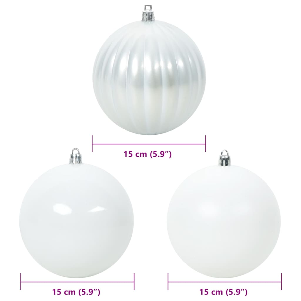 Set di palline di Natale XL 9 pcs Bianco Plastica