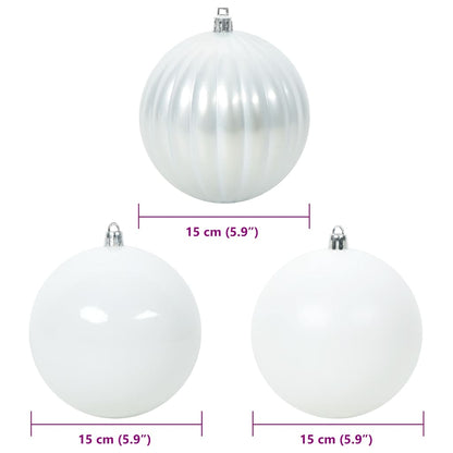 Set di palline di Natale XL 9 pcs Bianco Plastica