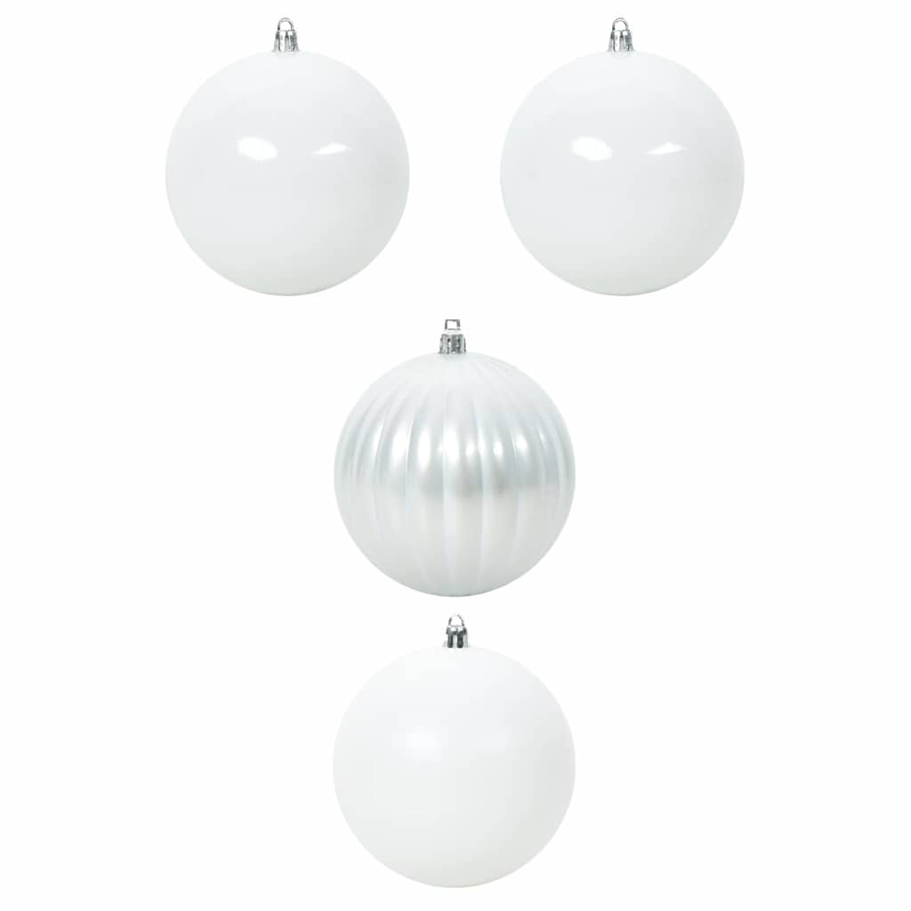 Set di Palline di Natale XXL 4 pcs Bianco Plastica