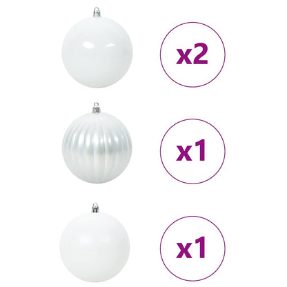 Set di Palline di Natale XXL 4 pcs Bianco Plastica