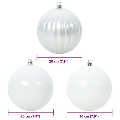 Set di Palline di Natale XXL 4 pcs Bianco Plastica
