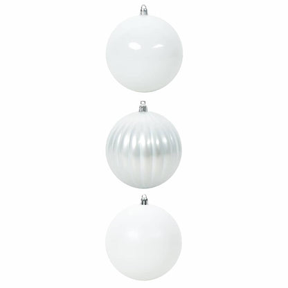 Set di palline di Natale XXL 3 pcs Bianco Plastica